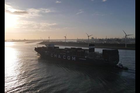 CMA CGM will operate a fleet of 44 LNG-fuelled container ships by 2024. (credit: CMA CGM)